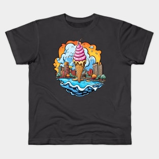 Ice Cream Cone City Kids T-Shirt